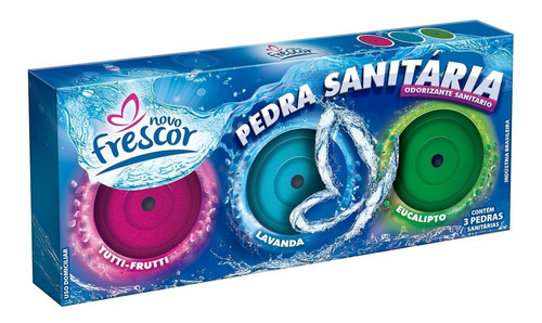 Detergente Sanitário Pedra Kit C/3 Frescor