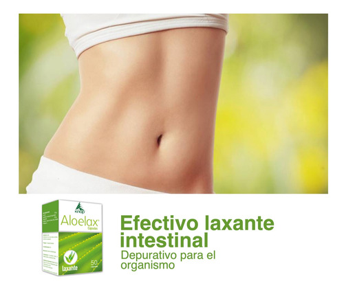 Imagen 2 de 5 de Laxante Aloelax, Rápido, Efectivo Y Natural 50 Cápsulas