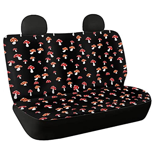 Cubiertas De Asiento Trasero Coche Diseño De Hongo Roj...