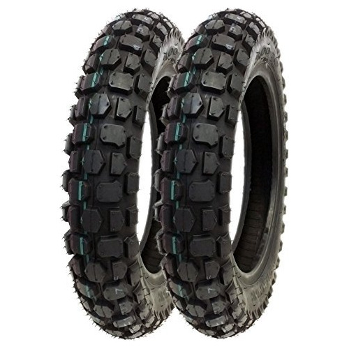 Juego De 2 Knobby Tire 3.00-10 Delantero O Trasero Trai...