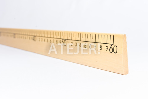 Imagen 6 de 8 de Regla De 60cm Fime De Madera Lustrada