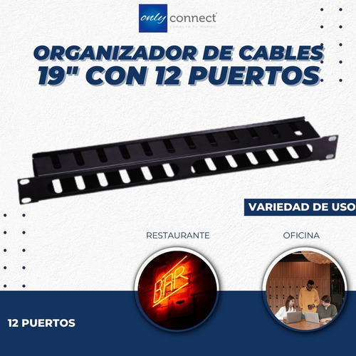 Organizador Xcase De Cables 19 Con 12 Puertos Color No Aplica