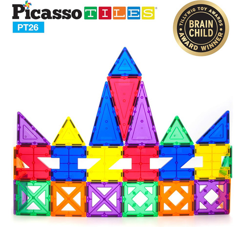 Picassotiles Juego De 26 Pizas De Azulejos Magníticos Estaci