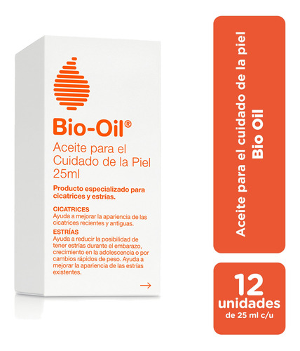 Bio Oil Para Cicatrices, Estrías Y Manchas 25 Ml - Pack X12