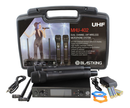 Micrófono Inalámbrico Doble De Mano Uhf