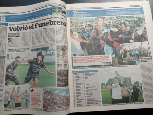 Suplemento Deportivo Crónica Ascenso Chacarita B Nac.2014 E (Usado)