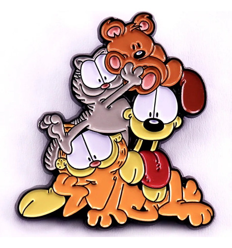 Garfield - Pin Gato Neko Caricatura Broche Dije Acero 01 Color Turquesa Fsdfdf