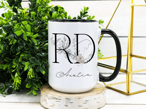 Taza Dietista Registrada Regalo Rd Para Graduacion Custom