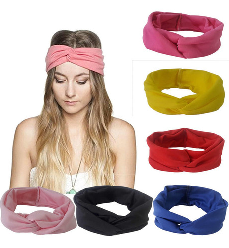 Kit 3 Faixa De Cabelo Headband Modelo Turbante Cores Cor Azul Royal