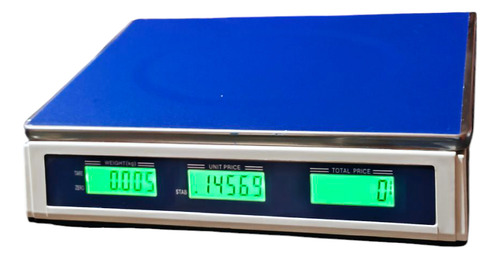 Balanza 40kg Comerciales 220v Recargable Visor Ambos Lados Negro O Blanco Según Disponibilidad De Stock