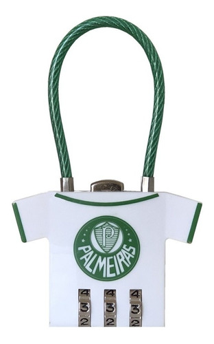 Cadeado Com Segredo Times Futebol Linha Goool Pado 3 Combin. Cor Palmeiras