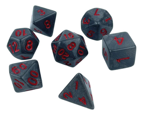 Conjunto De Dados Poliédricos Acrílicos Com 7 Peças,