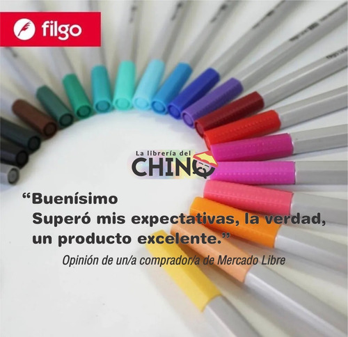 Imagen 2 de 10 de Set X 20 Colores De Microfibras Sueltas Filgo Trazo 0,4mm