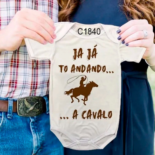 Body De Bebês Frase Ja Já To Andando A Cavalo C1840