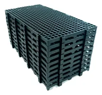 Comprar Kit 10 Pallets Trioplast Preto Palete Plástico 25x50x2,5cm