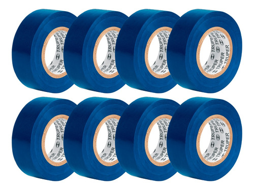 Cintas De Aislar Azul 9 X 19 Mm, 8 Pzas, Truper