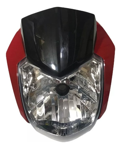 Frente Com Farol Factor 125/150 Preta 2016/2023 Vermelho