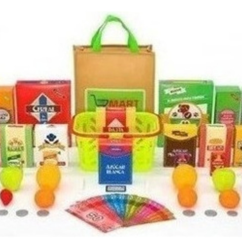 Juego De Supermercado De Madera Con Accesorios