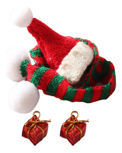 6 Casa De Muñecas Mini Sombrero Bufanda Árbol De Navidad