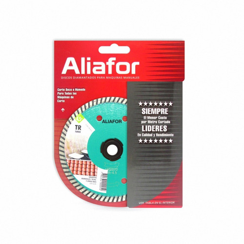 Disco De Corte Diamantado Aliafor 115 Mm Turbo Tr 4.5