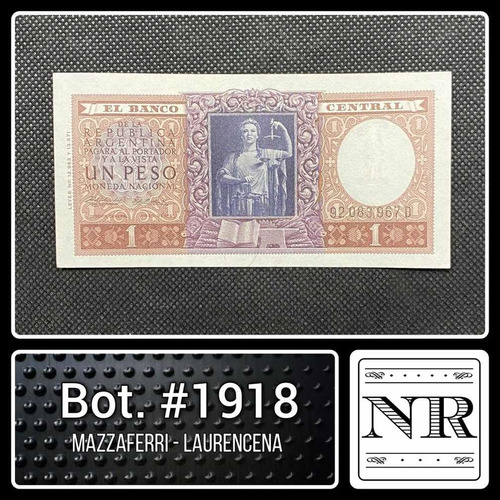 Argentina - 1 $ M$n - Año 1957 - Bot. #1918 - M | L
