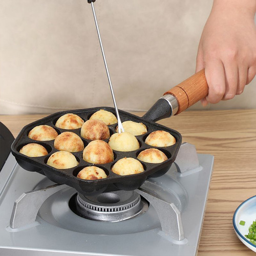 Sartén Takoyaki De Aluminio Antiadherente Con Utensilio