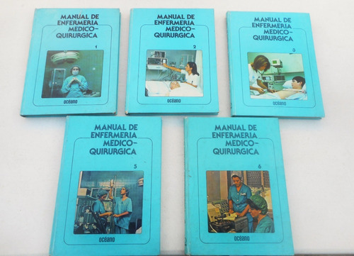 5 Libros Vintage Manual De Enfermeria Medico-quirurgica