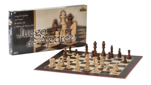 Ajedrez Juego Completo Fichas Madera Tablero 49 X 49 Cm