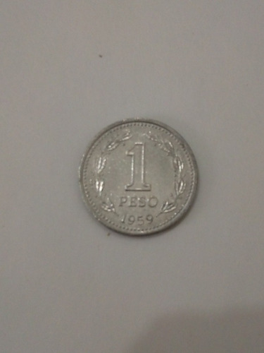 Moneda Argentina 1 Peso Año 1959