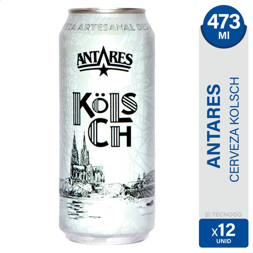 Cerveza Antares Kolsch Lata Artesanal Pack X12 - 01mercado