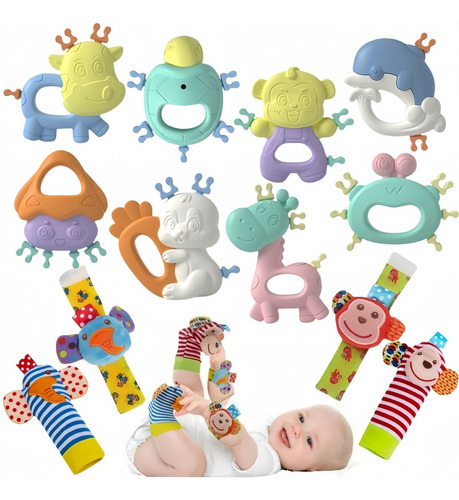 Juguete Sonajeros Para Bebés Sensoriales Entrenamiento 12pcs