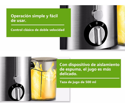 Imagen 5 de 7 de Extractor De Jugos Juguera Eléctrica 400w