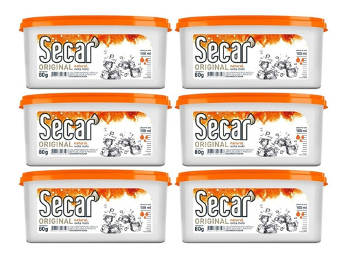 6 Unid. Anti Mofo Secar 80g Natural Desumidificador Gavetas