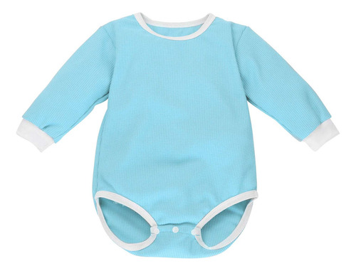 Mono De Manga Larga De Color Liso Para Bebés Y Niñas De Invi