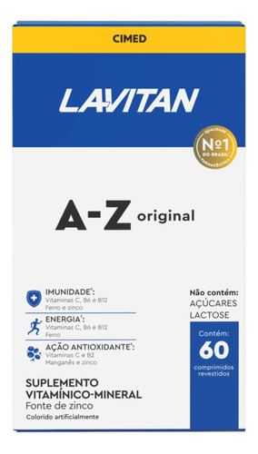 Lavitan Suplemento A-z Original Homem Cimed 60 Comprimidos