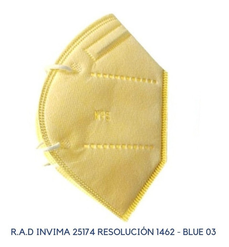 Mascarilla N95 Caja X50 Colores - Unidad a $4910