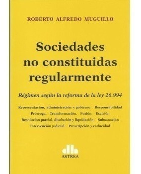 Sociedades No Constituidas Regularmente - Roberto Muguillo