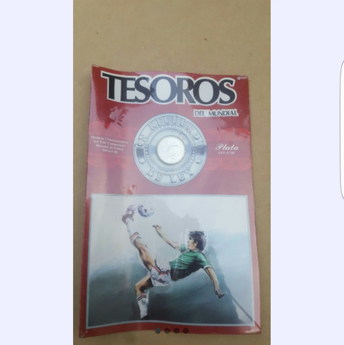 Imagen 1 de 4 de Moneda Antigua Plata 25 Pesos Tesoros Del Mundial, Ley 0.720