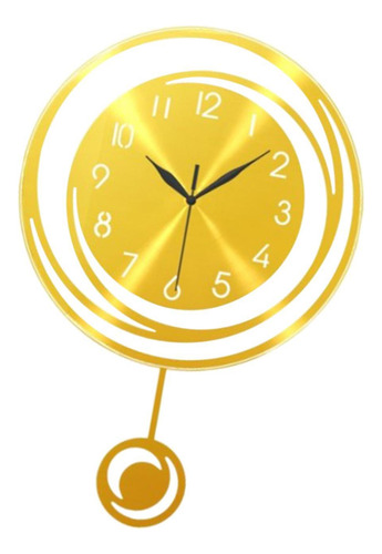 Reloj De Pared Con Números Arábigos, Arte De Pared, Oro