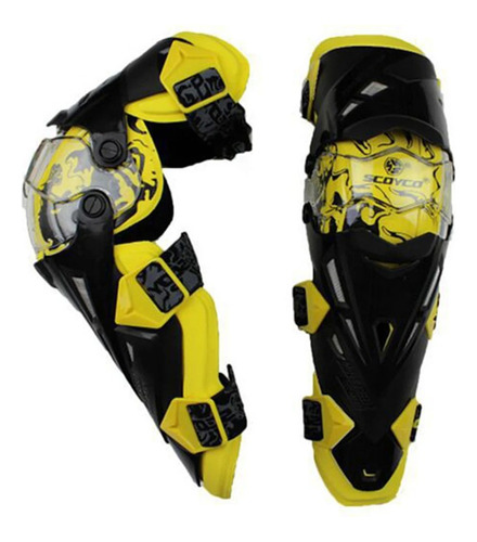 Rodilleras Moto Scoyco K12 Yellow Full Protección - As