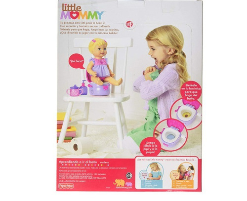 Imagen 4 de 7 de Muñeca Aprendiendo A Ir Al Baño Little Mommy Inodoro Sonidos
