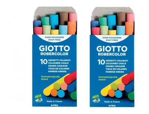 Tizas Giotto Hipoalergénicas X 10 Colores X 2 Cajas