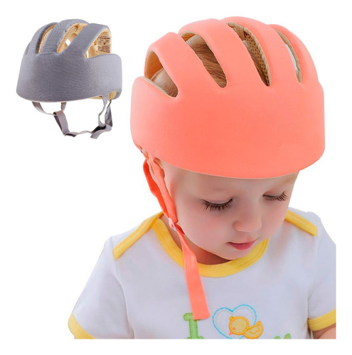 Casco Proteccion Seguridad Para Bebe Antigolpe Gateo Colores