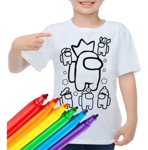 Playera para colorear infantil outlet