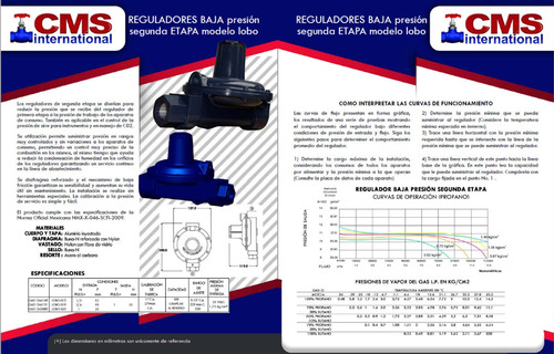 Regulador De Gas Lobo Cms 1/4