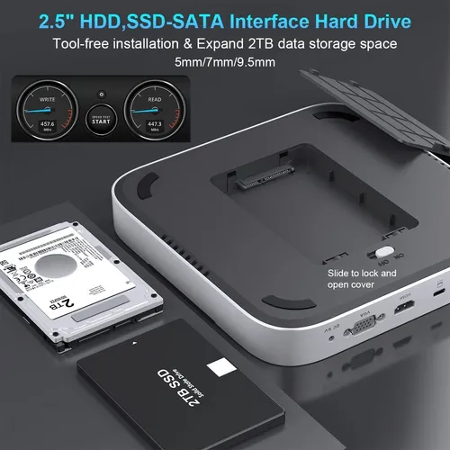 Satechi Mac Mini Hub Y Soporte Con Carcasa Ssd Para Nvme/sat