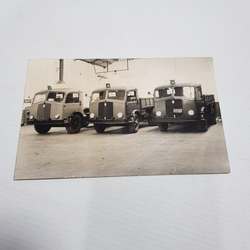 Antigua Foto Postal Camiones Peronismo Fiat 1948 Mag 60888