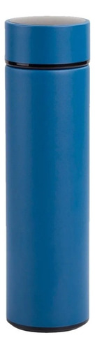Botella térmica de acero inoxidable con termómetro digital LED, 500 ml, color azul