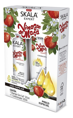Kit Skala Shampoo y Acondicionador Vinagre de Manzana 325 ml