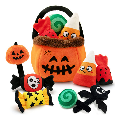 Teytoy My First Halloween - Juego De 8 Juguetes De Peluche D